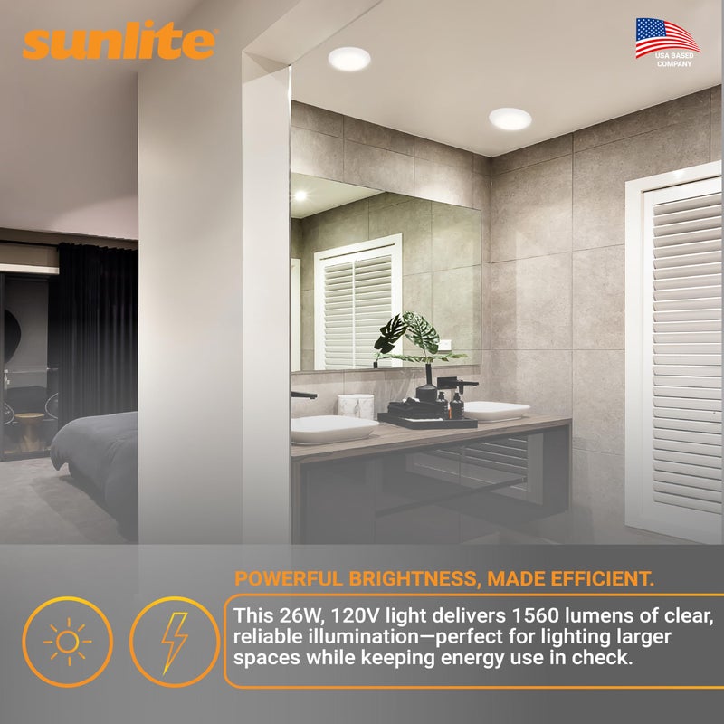 Sunlite مصابيح فلوريسنت مزدوجة على شكل حرف U 18 واط من صنلايت PLD18/E/SP65K/10PK 6500K ضوء النهار مع قاعدة 4 دبابيس G24Q-2 (10 عبوات) - Image 5